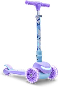 Jetson Character Kids Kick Scooter, LED Lights on Stem & Light-Up Wheels, Lightweight Frame, Height-Adjustable Handlebar, Lean-to-Steer System, Easy-Fold Mechanism