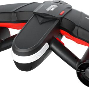Navbow Navbow Plus Smart Professional Underwater Scooter Dual Motors with Camera Mount 3 Gear Speed 4.47mph 60 Mins 131ft Pool Diving Snorkeling Water Scooter for Adults (Red)