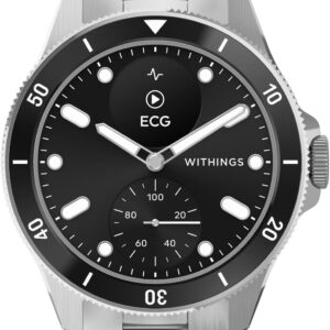 WITHINGS Scanwatch Nova - Heart Health Hybrid Smart Watch for Men & Women - SPO2, Temperature Monitoring, Sleep, Respiratory Health, Cycle Monitoring, 30-day Battery Life, Apple iOS/Android