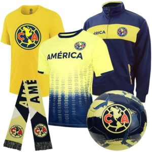 Icon Sports Pro League Ultimate Fan Pack – Officially Licensed 5-Piece Soccer Merch - Shirt, Jersey, Jacket, Scarf, Ball