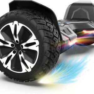 Gyroor Warrior 8.5 inch All Terrain Off Road Scooter with Bluetooth Speakers and LED Lights, UL2272 Certified Self Balancing Scooter