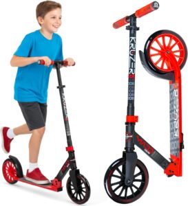Large Folding Kick Scooter for Adults and Teens – Adjustable Handlebar – Big 200mm Wheels – Lightweight Durable Folding Frame – 220lbs Capacity – Madd Gear Metro 200 / Metro Cruise 250