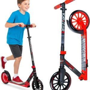 Large Folding Kick Scooter for Adults and Teens – Adjustable Handlebar – Big 200mm Wheels – Lightweight Durable Folding Frame – 220lbs Capacity – Madd Gear Metro 200 / Metro Cruise 250