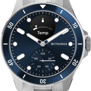 WITHINGS Scanwatch Nova - Heart Health Hybrid Smart Watch for Men & Women - SPO2, Temperature Monitoring, Sleep, Respiratory Health, Cycle Monitoring, 30-day Battery Life, Apple iOS/Android