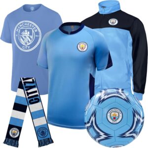 Icon Sports Pro League Ultimate Fan Pack – Officially Licensed 5-Piece Soccer Merch - Shirt, Jersey, Jacket, Scarf, Ball