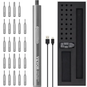 VEVOR Mini Electric Screwdriver Rechargeable Repair Tool Set 24 Magnetic Bits