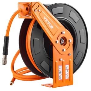 VEVOR Retractable Air Hose Reel 3/8 IN x 65 FT Hybrid Air Hose Reel Max 300 PSI