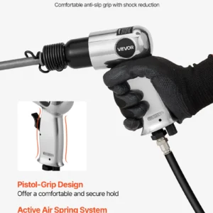 VEVOR Air Hammer 4500 BPM 11 CFM Pneumatic Hammer Air Hammer Kit with 4 Chisels