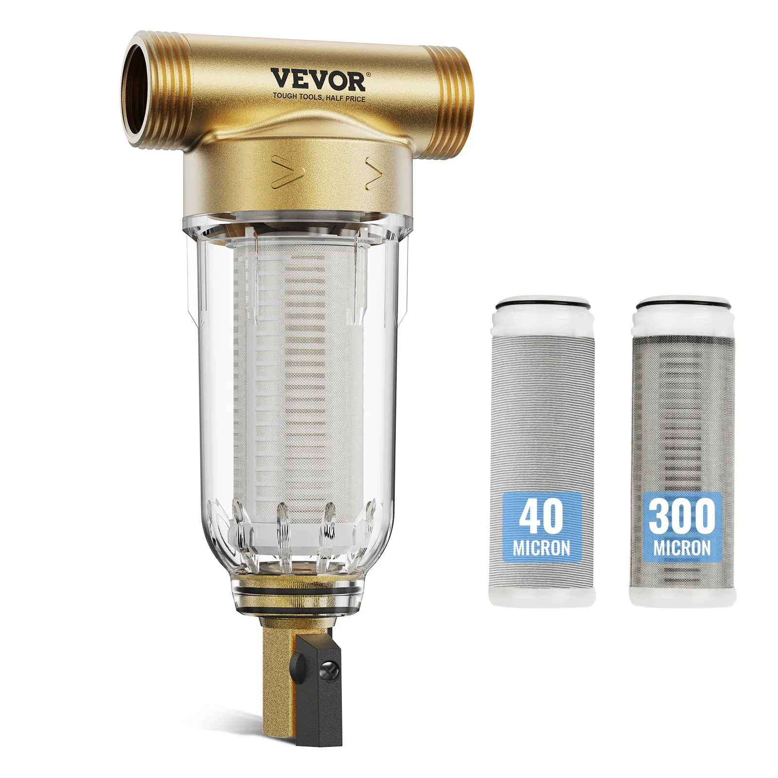 Spin Down Filter, 40 Micron + 30 Micron Fine Filtration, Whole House Sediment Filter for Well Water, 3/4"(1.9 cm) G-F + 1"(2.5 cm) G-M, 4 T/H High Flow Rate, for Whole House Water Filtration Systems - Image 12