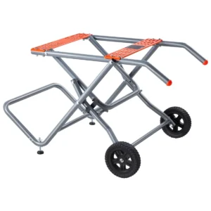 VEVOR Portable Table Saw Stand with Wheels 350lbs Load Capacity Rolling Foldable