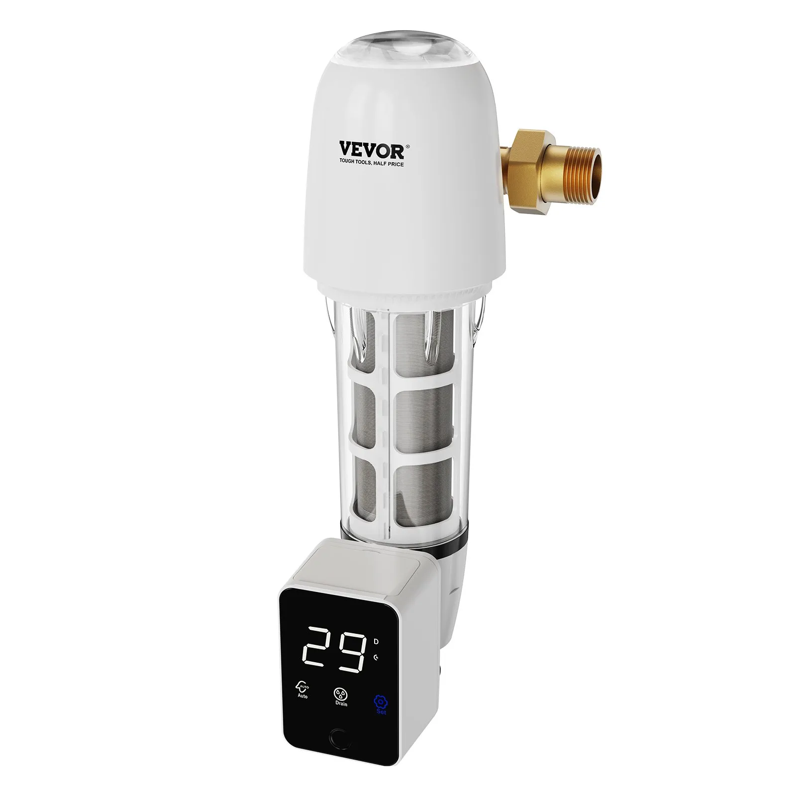 Spin Down Filter, 40 Micron Whole House Sediment Filter for Well Water, 1" (2.5 cm) G-M + 1 1/4" (3.2 cm) G-M, 8 T/H High Flow Rate, for Whole House Water Filtration Systems, Well Water Sediment Filter - Image 8